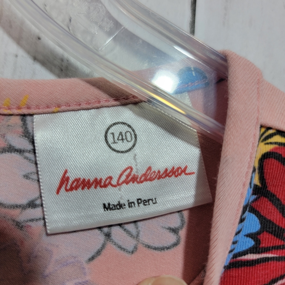 Hanna Andersson G Bundles Print Elizabeth Dress Perfect Pink Size 140 (US 10). - Picture 3 of 10